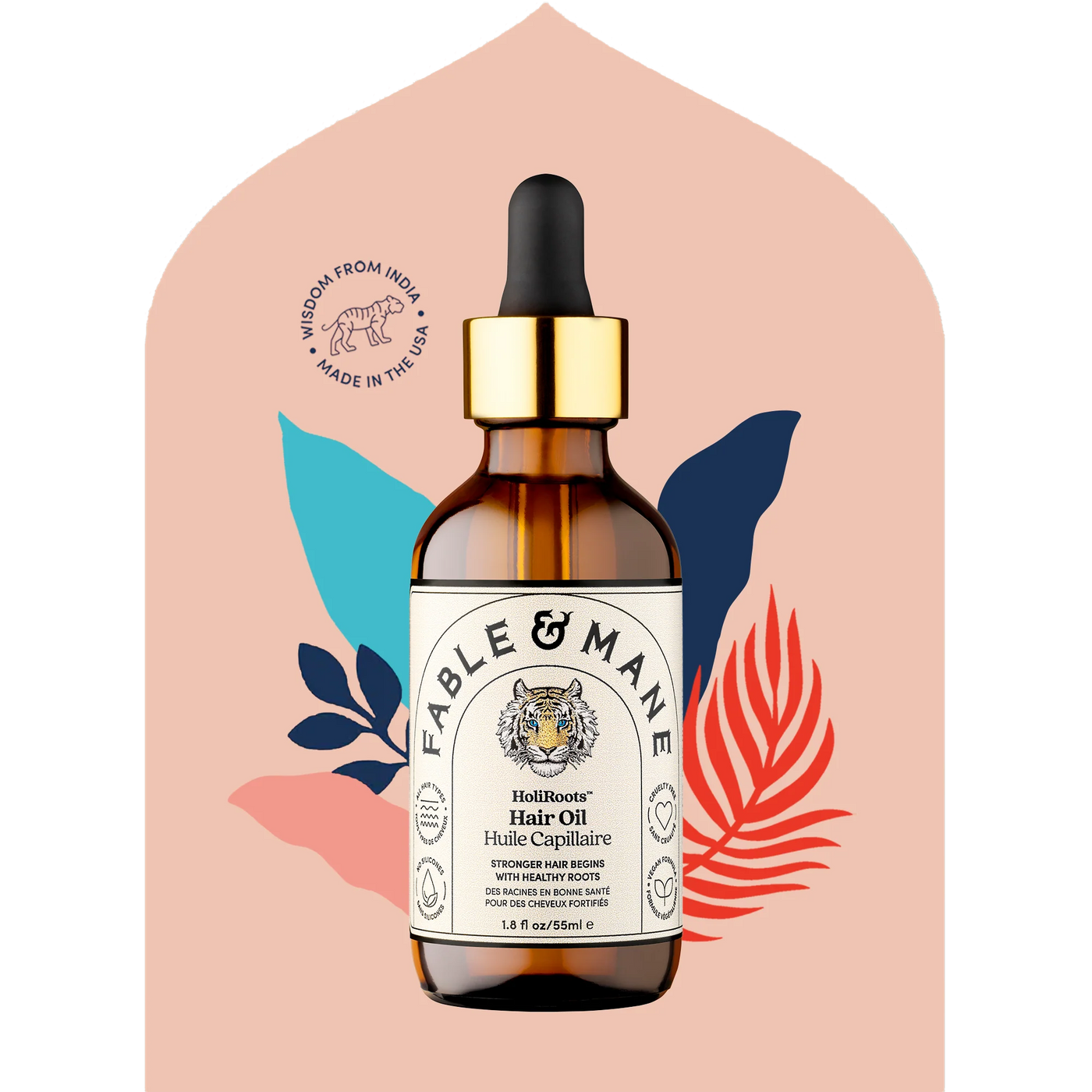 Fable & Mane HoliRoots Hair Oil – Strengthening Serum with Ashwagandha & Castor Oil