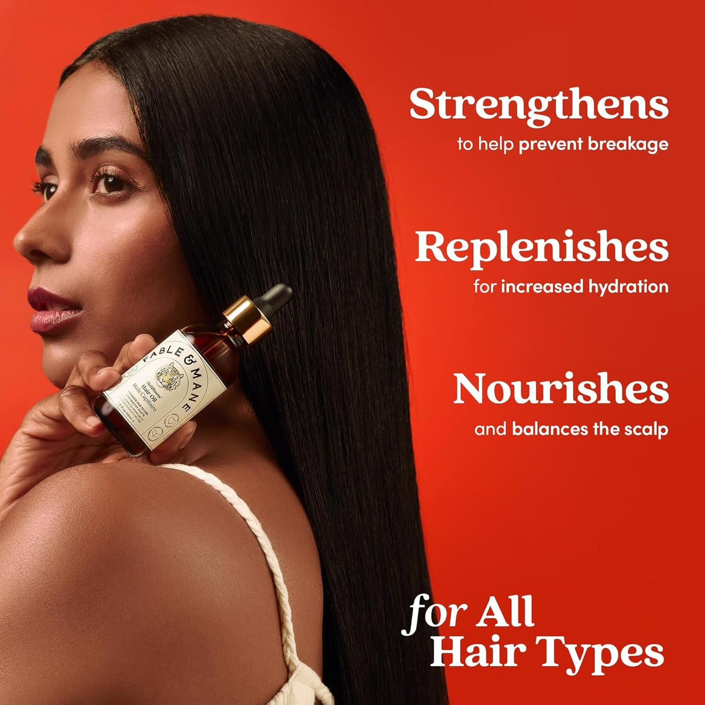 Fable & Mane HoliRoots Hair Oil – Strengthening Serum with Ashwagandha & Castor Oil